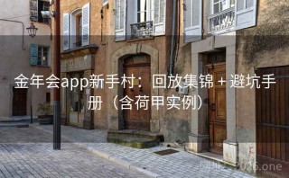 金年会app新手村：回放集锦 + 避坑手册（含荷甲实例）