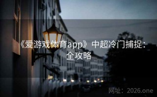 《爱游戏体育app》中超冷门捕捉：全攻略