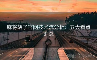 麻将胡了官网技术流分析：五大看点汇总