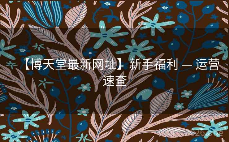 【博天堂最新网址】新手福利 — 运营速查  第1张