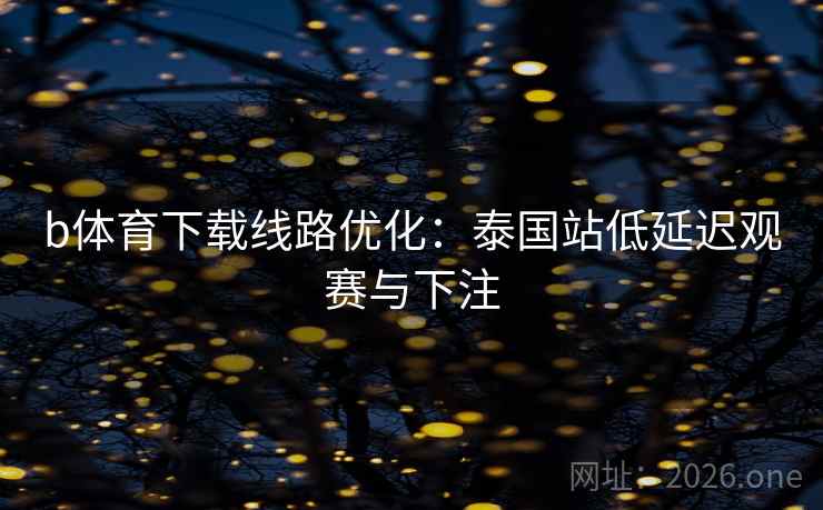 b体育下载线路优化：泰国站低延迟观赛与下注  第2张