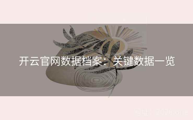 开云官网数据档案：关键数据一览  第1张